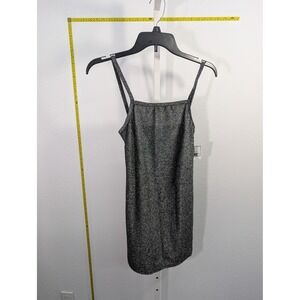 5B Style Silver Glitter Metallic Bodycon Mini Dress Womens Small NWT Square Neck